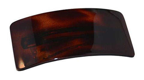 Parcelona French Elite Wide Shell Brown Large Celluloid Hair Clip Barrette-PARCELONA-ebuyfashion.com