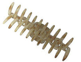 Parcelona French Extra Large Ivory Brown Covered Spring Jaw Hair Claw Clip-PARCELONA-ebuyfashion.com
