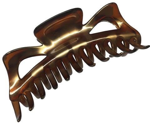 Parcelona French Extra Large Shell Golden Touch Jaw Hair Claw Clip-PARCELONA-ebuyfashion.com