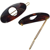 Parcelona French Eyelet Shell Small Celluloid Snap Pin Hair Barrette Clips 2 Pcs-PARCELONA-ebuyfashion.com