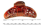 Parcelona French Fleur Medium Shell Black Covered Spring Hair Claw Clip-Parcelona-ebuyfashion.com