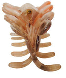 Parcelona French Flowers Small Grey Peach Hand Painted Jaw Hair Claw Clip-PARCELONA-ebuyfashion.com