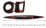 Parcelona French Geometric Shell Cellulose Hair Slider Pin Thru Pony Tail Holder-PARCELONA-ebuyfashion.com