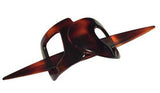Parcelona French Geometric Shell Cellulose Hair Slider Pin Thru Pony Tail Holder-PARCELONA-ebuyfashion.com