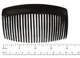 Parcelona French Glossy Black Large Celluloid 27 Teeth Hair Side Comb-PARCELONA-ebuyfashion.com