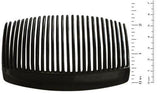 Parcelona French Glossy Black Large Celluloid 27 Teeth Hair Side Comb-PARCELONA-ebuyfashion.com