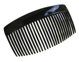 Parcelona French Glossy Black Large Celluloid 27 Teeth Hair Side Comb-PARCELONA-ebuyfashion.com