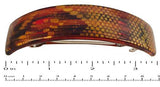 Parcelona French Golden Mesh Choco Dark Brown Curved Large Hair Clip Barrette-PARCELONA-ebuyfashion.com