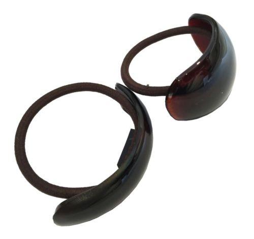 Parcelona French Knots Tortoise Shell Ponytail Holder Elastic Hair Tie 2 Pcs-PARCELONA-ebuyfashion.com
