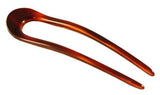 PARCELONA FRENCH LARGE 4.75 INCH TORTOISE SHELL CELLULOID U HAIR PIN STICK.-PARCELONA-ebuyfashion.com