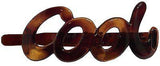 Parcelona French Large Cool Glossy Black & Shell No Metal Hair Clip Barrette-Parcelona-ebuyfashion.com
