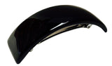 Parcelona French Large Curved Glossy Black Celluloid Acetate Hair Clip Barrette-PARCELONA-ebuyfashion.com