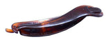 Parcelona French Large Sleek Set of 2 Black N Shell No Metal Hair Clip Barrette-PARCELONA-ebuyfashion.com