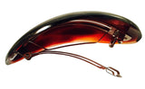 Parcelona French Medium Big Dot Round Shell Brown Celluloid Hair Clip Barrette-PARCELONA-ebuyfashion.com