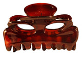 Parcelona French Medium Chat Yeux Shell & Black Celluloid Hair Claw 3.5 Inch-PARCELONA-ebuyfashion.com