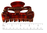 Parcelona French Medium Chat Yeux Shell & Black Celluloid Hair Claw 3.5 Inch-PARCELONA-ebuyfashion.com