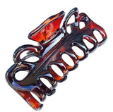 Parcelona French Medium Double Loop Tortoise Shell Claw Jaw Hair Clip 3.5 Inch-Parcelona-ebuyfashion.com