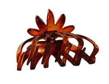 Parcelona French Medium Flower Flat Teeth Celluloid Shell Claw Jaw Hair Clip-PARCELONA-ebuyfashion.com