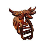 Parcelona French Medium Flower Flat Teeth Celluloid Shell Claw Jaw Hair Clip-PARCELONA-ebuyfashion.com