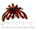 Parcelona French Medium Flower Flat Teeth Celluloid Shell Claw Jaw Hair Clip-PARCELONA-ebuyfashion.com