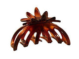 Parcelona French Medium Flower Flat Teeth Celluloid Shell Claw Jaw Hair Clip-PARCELONA-ebuyfashion.com