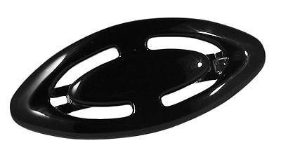 Parcelona French Medium Ovale Black Strong Grip Celluloid Hair Clip Barrette-PARCELONA-ebuyfashion.com