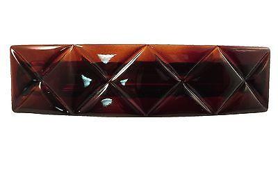 Parcelona French Medium Rectangular Diamond Pattern Shell Hair Clip Barrette-PARCELONA-ebuyfashion.com
