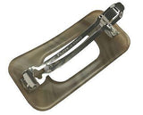 Parcelona French Medium Retro Beige Brown Celluloid Hair Clip Barrette-Parcelona-ebuyfashion.com