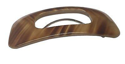 Parcelona French Medium Retro Beige Brown Celluloid Hair Clip Barrette-Parcelona-ebuyfashion.com