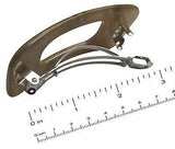 Parcelona French Medium Retro Beige Brown Celluloid Hair Clip Barrette-Parcelona-ebuyfashion.com