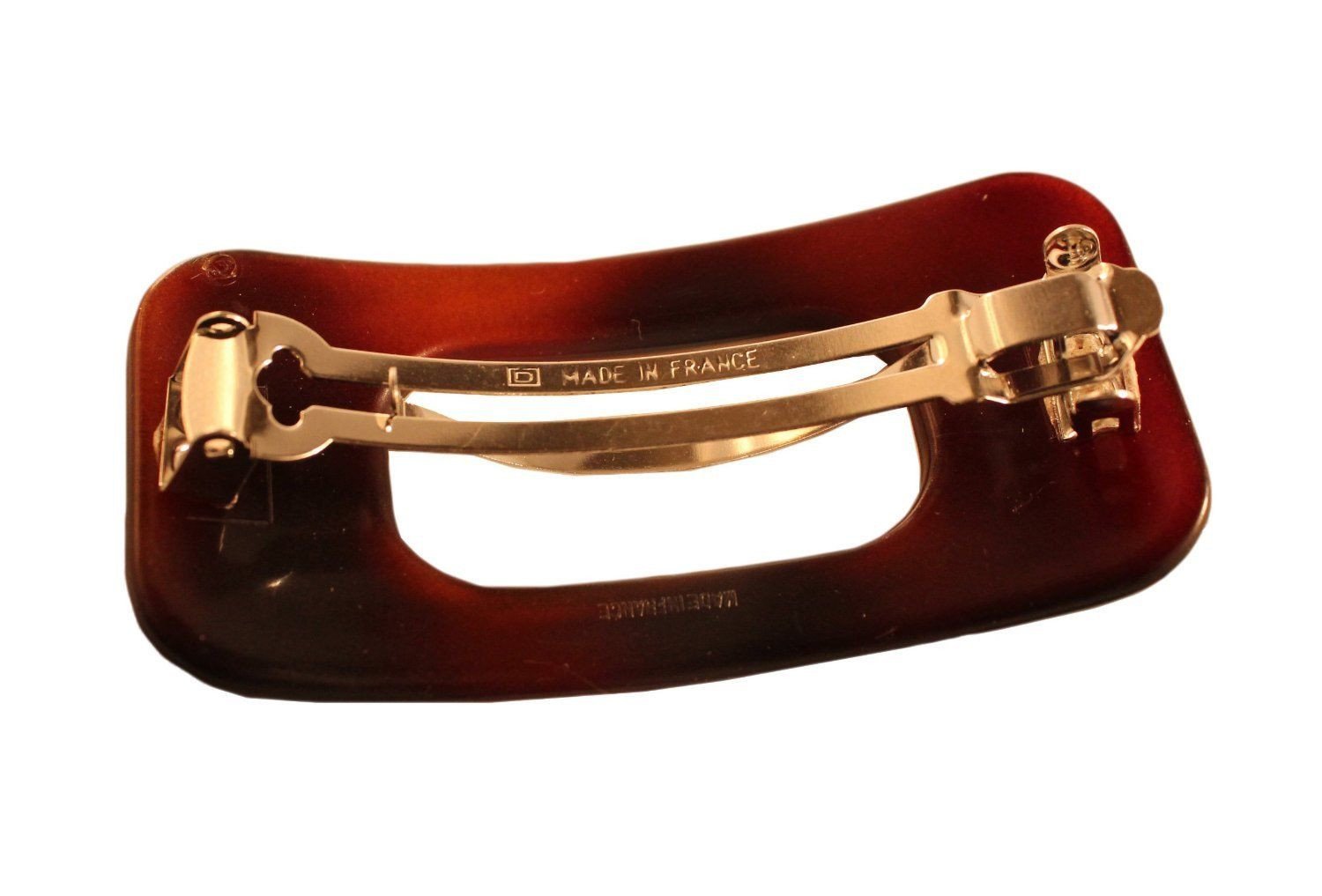 Parcelona French Medium Retro Oblong Matte Finish Shell Hair Clip Barrette-PARCELONA-ebuyfashion.com
