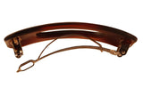 Parcelona French Medium Retro Oblong Matte Finish Shell Hair Clip Barrette-PARCELONA-ebuyfashion.com