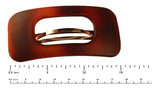 Parcelona French Medium Retro Oblong Matte Finish Shell Hair Clip Barrette-PARCELONA-ebuyfashion.com
