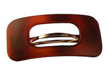 Parcelona French Medium Retro Oblong Matte Finish Shell Hair Clip Barrette-PARCELONA-ebuyfashion.com