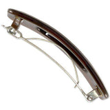 Parcelona French Medium Retro Oblong Tortoise Shell Glossy Hair Clip Barrette-Parcelona-ebuyfashion.com
