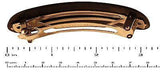 Parcelona French Medium Stylish Ivory Black Celluloid Shell Hair Clip Barrette-PARCELONA-ebuyfashion.com