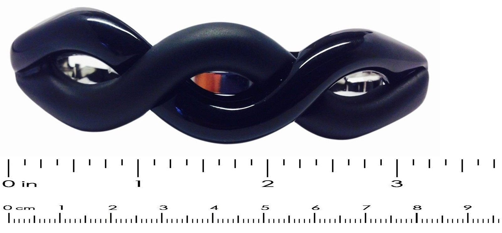 Parcelona French Medium Twist Glossy and Matte Finish Black Hair Clip Barrette-Parcelona-ebuyfashion.com