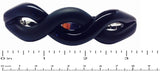 Parcelona French Medium Twist Glossy and Matte Finish Black Hair Clip Barrette-Parcelona-ebuyfashion.com