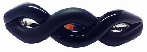 Parcelona French Medium Twist Glossy and Matte Finish Black Hair Clip Barrette-Parcelona-ebuyfashion.com