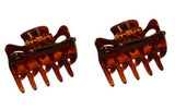 Parcelona French Mini Petite Claws Black Shell Clear Celluloid Jaw Hair Clip Clips-Parcelona-ebuyfashion.com