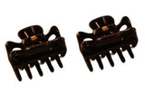 Parcelona French Mini Petite Claws Black Shell Clear Celluloid Jaw Hair Clip Clips-Parcelona-ebuyfashion.com