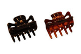 Parcelona French Mini Petite Claws Black Shell Clear Celluloid Jaw Hair Clip Clips-Parcelona-ebuyfashion.com