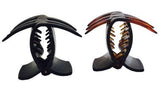 Parcelona French Neo Small Black N Shell Covered Spring Celluloid Hair Claw Clip-PARCELONA-ebuyfashion.com