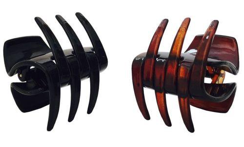 Parcelona French Neo Small Black N Shell Covered Spring Celluloid Hair Claw Clip-PARCELONA-ebuyfashion.com