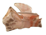 Parcelona French Peach N Brown Blend Bow Medium Hand Painted Celluloid Hair Claw-PARCELONA-ebuyfashion.com