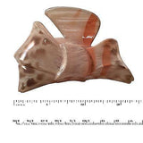 Parcelona French Peach N Brown Blend Bow Medium Hand Painted Celluloid Hair Claw-PARCELONA-ebuyfashion.com