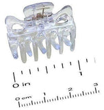 Parcelona French Petite Set of 3 Mini Black Clear Shell Celluloid Jaw Hair Claw-PARCELONA-ebuyfashion.com