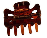 Parcelona French Petite Set of 3 Mini Black Clear Shell Celluloid Jaw Hair Claw-PARCELONA-ebuyfashion.com