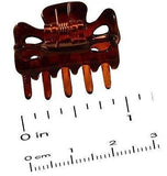 Parcelona French Petite Set of 3 Mini Black Clear Shell Celluloid Jaw Hair Claw-PARCELONA-ebuyfashion.com
