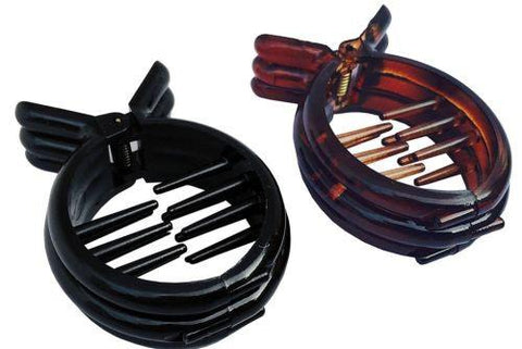 Parcelona French Pirahna Round Inner Teeth Shell Strong Grip Fish Hair Claws-PARCELONA-ebuyfashion.com